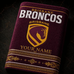Auspiritmerch Brisbane Broncos Premium Bath/ Beach Towel Personalized Gift For Fan