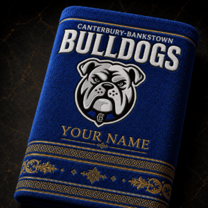 Auspiritmerch Canterbury-Bankstown Bulldogs Premium Bath/ Beach Towel Personalized Gift For Fan