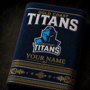 Auspiritmerch Gold Coast Titans Premium Bath/ Beach Towel Personalized Gift For Fan