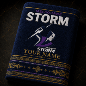 Auspiritmerch Melbourne Storm Premium Bath/ Beach Towel Personalized Gift For Fan