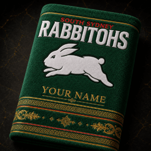 Auspiritmerch South Sydney Rabbitohs Premium Bath/ Beach Towel Personalized Gift For Fan
