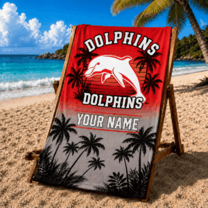 Auspiritmerch Dolphins Premium Bath/ Beach Towel Personalized Gift For Fan