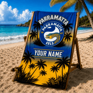 Auspiritmerch Parramatta Eels Premium Bath/ Beach Towel Personalized Gift For Fan