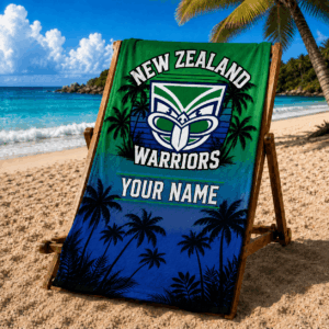 Auspiritmerch New Zealand Warriors Premium Bath/ Beach Towel Personalized Gift For Fan