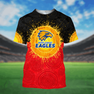 Auspiritmerch West Coast Eagles x Style Unisex 3D T-Shirt Custom Name Gift For Fan