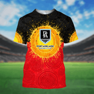 Auspiritmerch Port Adelaide x Style Unisex 3D T-Shirt Custom Name Gift For Fan