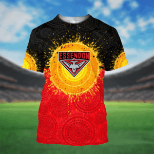 Auspiritmerch Essendon x Style Unisex 3D T-Shirt Custom Name Gift For Fan