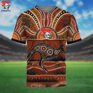 Auspiritmerch Newcastle Knights Aboriginal Style T-Shirt Custom Name Gift For Fans
