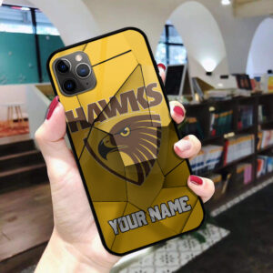 Auspiritmerch Hawthorn Hawks Phone Case Custom Name Gift For Fan