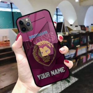 Auspiritmerch Brisbane Lions Phone Case Custom Name Gift For Fan