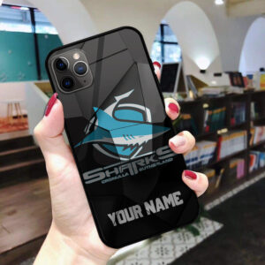 Auspiritmerch Cronulla-Sutherland Sharks Phone Case Custom Name Gift For Fan