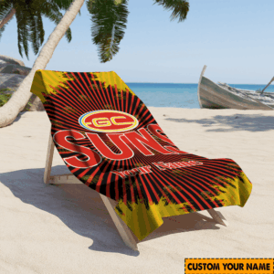 Auspiritmerch Gold Coast Suns Premium Bath/ Beach Towel Personalized Gift For Fan