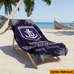 Auspiritmerch Fremantle Dockers Premium Bath/ Beach Towel Personalized Gift For Fan