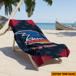 Auspiritmerch Adelaide Crows Premium Bath/ Beach Towel Personalized Gift For Fan