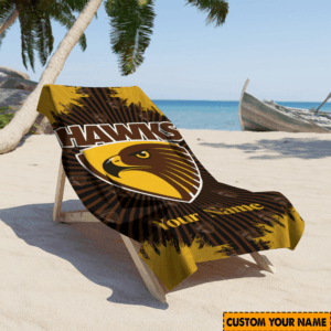 Auspiritmerch Hawthorn Hawks Premium Bath/ Beach Towel Personalized Gift For Fan