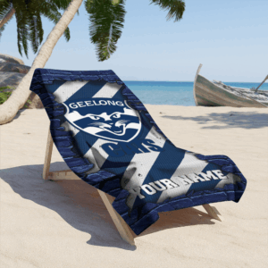 Auspiritmerch Geelong Cats Premium Bath/ Beach Towel Personalized Gift For Fan