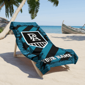 Auspiritmerch Port Adelaide Premium Bath/ Beach Towel Personalized Gift For Fan