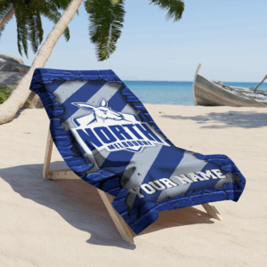 Auspiritmerch North Melbourne Premium Bath/ Beach Towel Personalized Gift For Fan