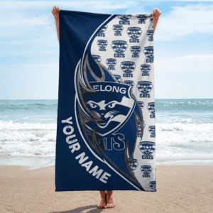 Auspiritmerch Geelong Cats Premium Bath/ Beach Towel Personalized Gift For Fan