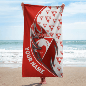 Auspiritmerch Sydney Swans Premium Bath/ Beach Towel Personalized Gift For Fan
