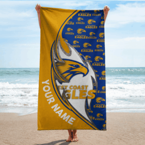 Auspiritmerch West Coast Eagles Premium Bath/ Beach Towel Personalized Gift For Fan