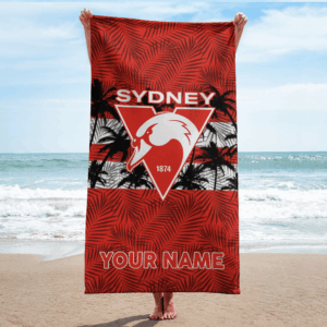 Auspiritmerch Sydney Swans Premium Bath/ Beach Towel Personalized Gift For Fan