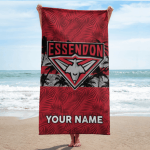 Auspiritmerch Essendon Premium Bath/ Beach Towel Personalized Gift For Fan