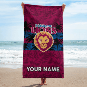 Auspiritmerch Brisbane Lions Premium Bath/ Beach Towel Personalized Gift For Fan