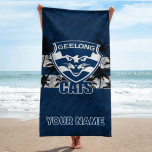Auspiritmerch Geelong Cats Premium Bath/ Beach Towel Personalized Gift For Fan