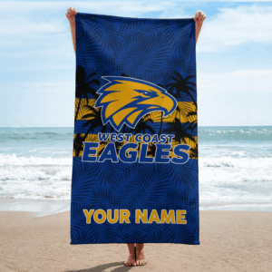 Auspiritmerch West Coast Eagles Premium Bath/ Beach Towel Personalized Gift For Fan