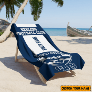 Auspiritmerch Geelong Cats Premium Bath/ Beach Towel Personalized Gift For Fan