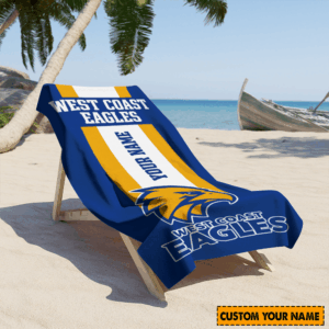Auspiritmerch West Coast Eagles Premium Bath/ Beach Towel Personalized Gift For Fan