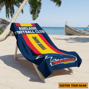 Auspiritmerch Adelaide Crows Premium Bath/ Beach Towel Personalized Gift For Fan