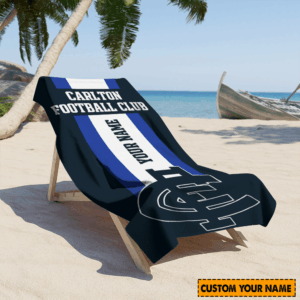 Auspiritmerch Carlton Blues Premium Bath/ Beach Towel Personalized Gift For Fan