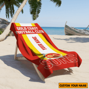 Auspiritmerch Gold Coast Suns Premium Bath/ Beach Towel Personalized Gift For Fan