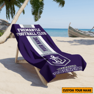 Auspiritmerch Fremantle Dockers Premium Bath/ Beach Towel Personalized Gift For Fan