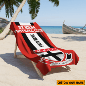 Auspiritmerch St Kilda Saints Premium Bath/ Beach Towel Personalized Gift For Fan