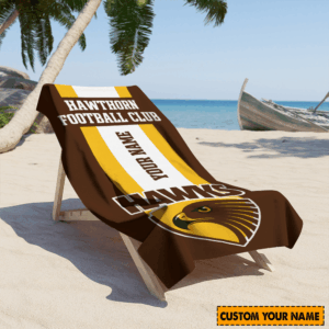 Auspiritmerch Hawthorn Hawks Premium Bath/ Beach Towel Personalized Gift For Fan