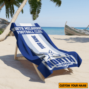 Auspiritmerch North Melbourne Premium Bath/ Beach Towel Personalized Gift For Fan