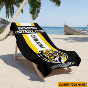 Auspiritmerch Richmond Tigers Premium Bath/ Beach Towel Personalized Gift For Fan