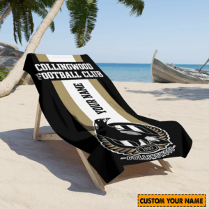 Auspiritmerch Collingwood Magpies Premium Bath/ Beach Towel Personalized Gift For Fan