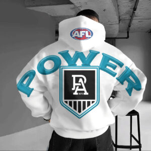 Auspiritmerch Port Adelaide Casual Hoodie Custom Name Gift For Fan