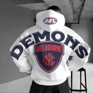 Auspiritmerch Melbourne Demons Casual Hoodie Custom Name Gift For Fan