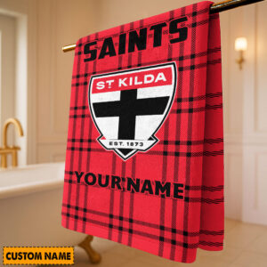 Auspiritmerch St Kilda Saints Premium Bath/ Beach Towel Personalized Gift For Fan