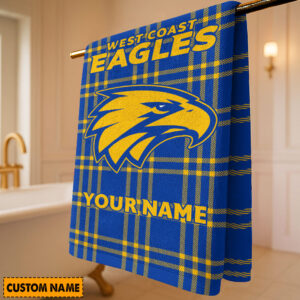 Auspiritmerch West Coast Eagles Premium Bath/ Beach Towel Personalized Gift For Fan