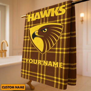 Auspiritmerch Hawthorn Hawks Premium Bath/ Beach Towel Personalized Gift For Fan