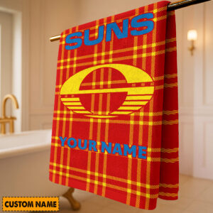 Auspiritmerch Gold Coast Suns Premium Bath/ Beach Towel Personalized Gift For Fan