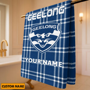 Auspiritmerch Geelong Cats Premium Bath/ Beach Towel Personalized Gift For Fan