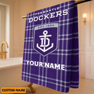 Auspiritmerch Fremantle Dockers Premium Bath/ Beach Towel Personalized Gift For Fan