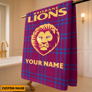 Auspiritmerch Brisbane Lions Premium Bath/ Beach Towel Personalized Gift For Fan